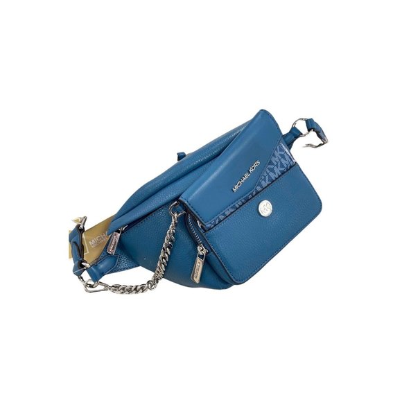 Michael Kors Maisie 2-in-1 Sling WaistPack Large Fanny bag Crossbody Teal - Picture 3 of 12